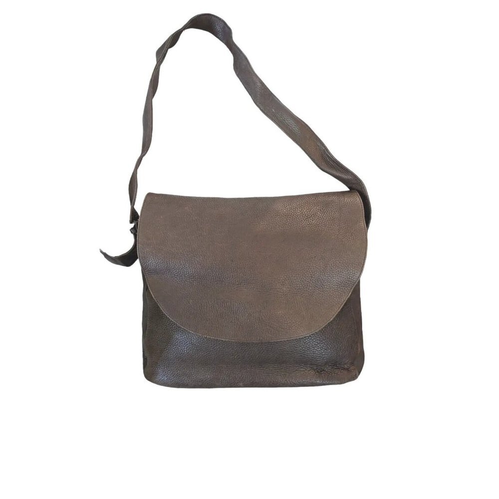 Eddie Bauer Genuine Pebble Leather Laptop Bag, Messenger Bag, Tote